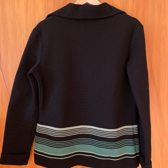 Vintage Heavyweight Knit Jacket/Cardigan Black - Picture 3 of 5